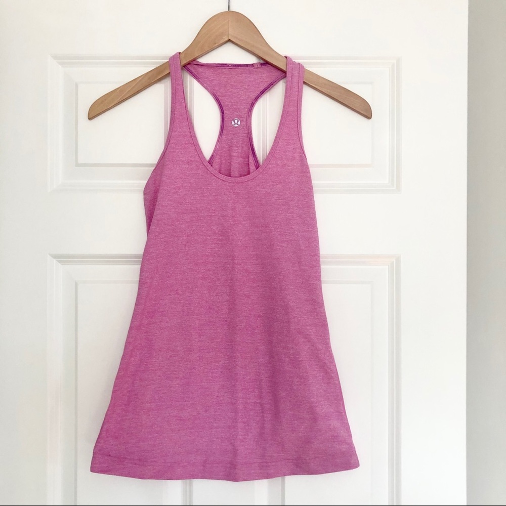 Lululemon pink cool racerback tank top, size 4